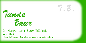 tunde baur business card